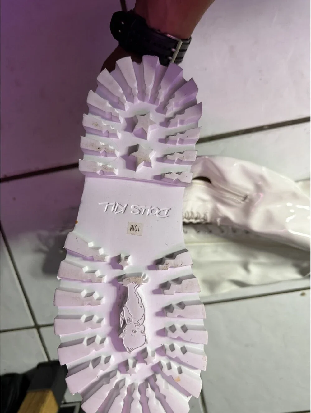 Dolls Kills Thigh-high Platform Boots White Size 19M